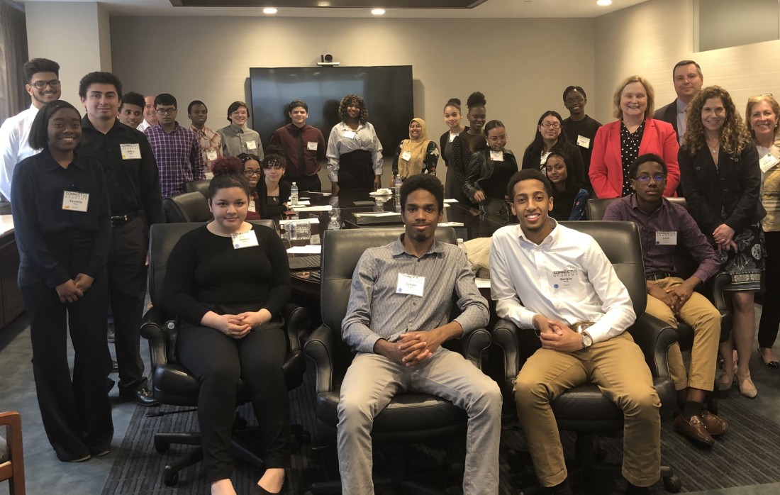 Pullman & Comley training session with Connect Us Academy students.