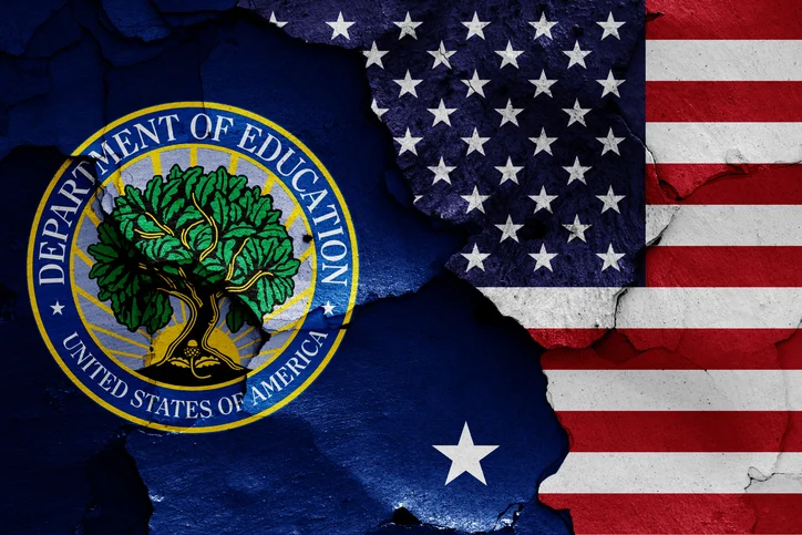 US Department of Ed with Flag